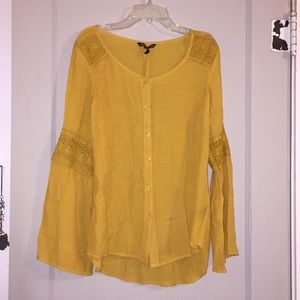 Gold peasant top